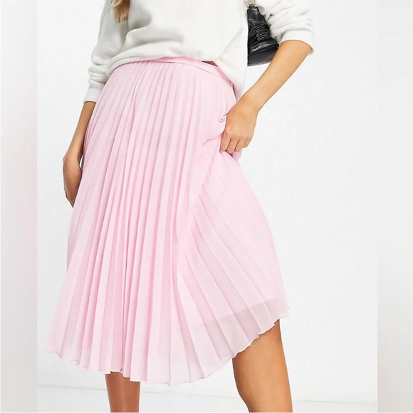 ASOS pink pleated midi skirt - Picture 6 of 12